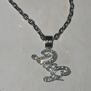 D&G Diamond Pendant on Silver Chain